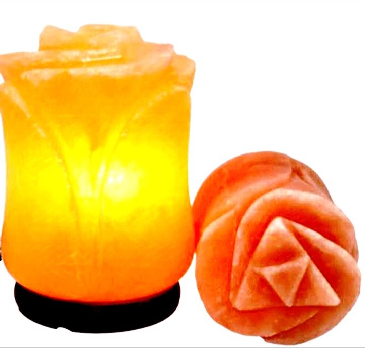 Salt flower shape lamp