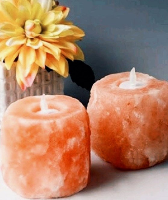Himalayan salt candle holder