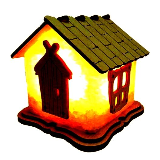 Himalayan salt house Shape lamp